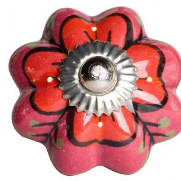 1.5" x 1.5" x 1.5" Hues Of Pink Red And Green  Knobs 8 Pack - Image 3