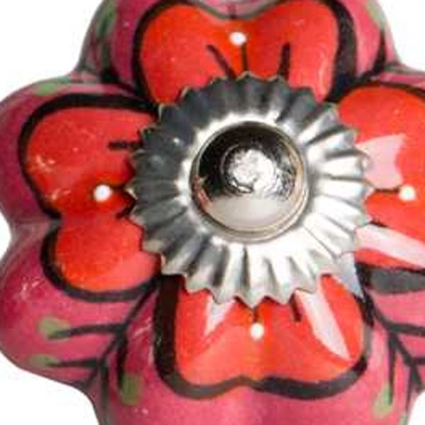 1.5" x 1.5" x 1.5" Hues Of Pink Red And Green  Knobs 8 Pack - Image 4