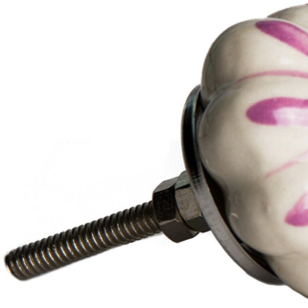 1.5" x 1.5" x 1.5" Hues Of Cream Pink And Silver  Knobs 8 Pack - Image 3