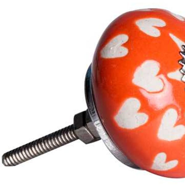 1.5" x 1.5" x 1.5" Hues Of Orange White And Silver  Knobs 8 Pack - Image 4