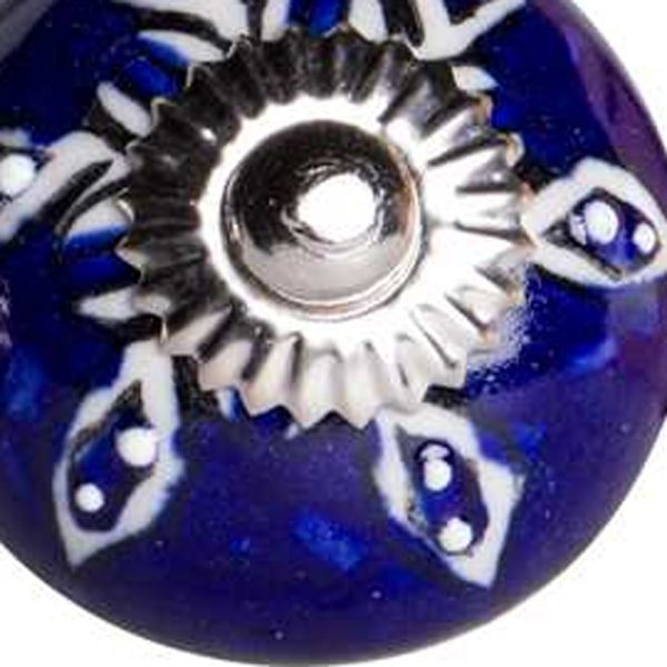 1.5" x 1.5" x 1.5" Hues Of White Navy And Silver  Knobs 8 Pack - Image 5