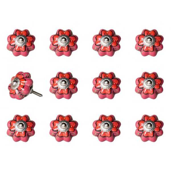 1.5" x 1.5" x 1.5" Pink Red and Green  Knobs 12 Pack - Image 2