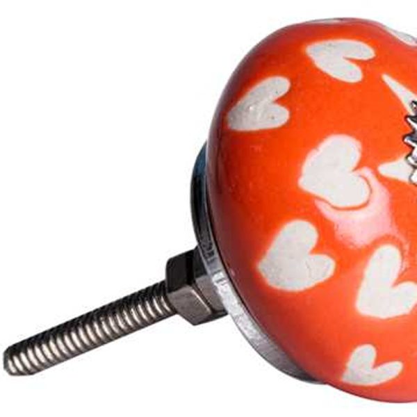 1.5" x 1.5" x 1.5" Orange White and Silver  Knobs 12 Pack - Image 4
