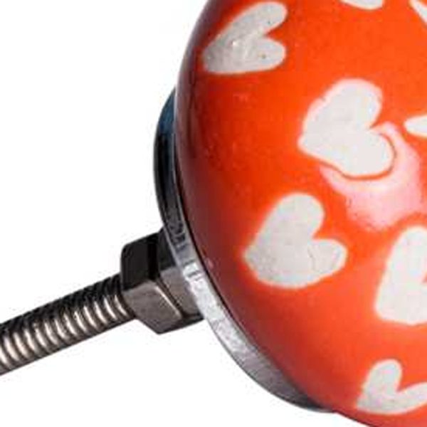 1.5" x 1.5" x 1.5" Orange White and Silver  Knobs 12 Pack - Image 5