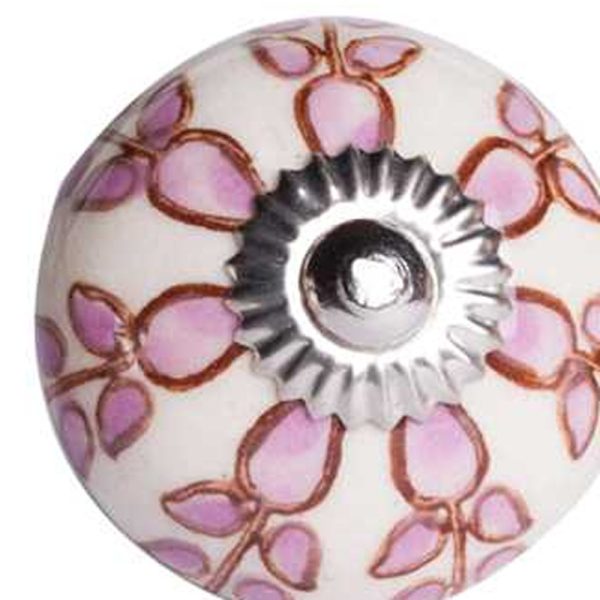 1.5" x 1.5" x 1.5" White Pink and Burgundy  Knobs 12 Pack - Image 3