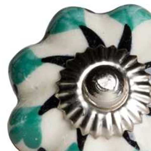 1.5" x 1.5" x 1.5" White Green and Black  Knobs 12 Pack - Image 4