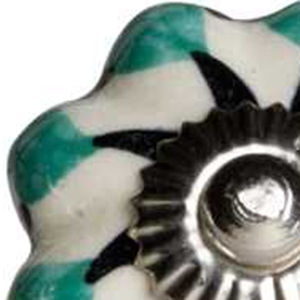 1.5" x 1.5" x 1.5" White Green and Black  Knobs 12 Pack - Image 5