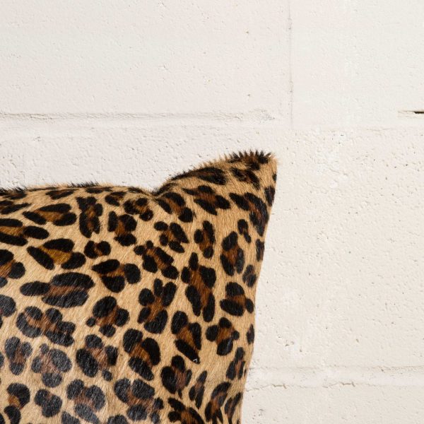 18" x 18" x 5" Striking Leopard Torino Kobe Cowhide  Pillow - Image 2