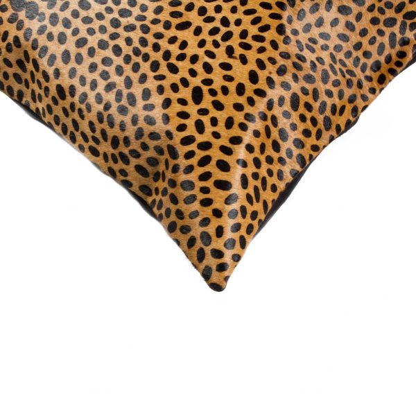 18" x 18" x 5" Sensational Cheetah Torino Kobe Cowhide  Pillow - Image 2