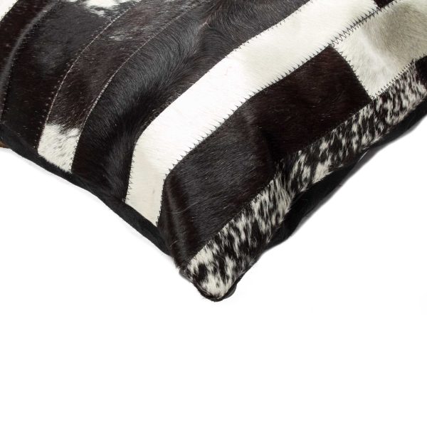 18" x 18" x 5" Madrid White Torino Kobe Cowhide  Pillow - Image 2