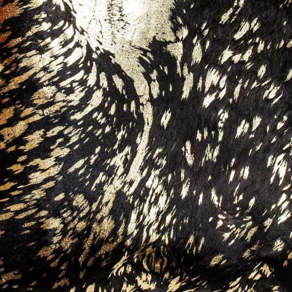 Chocolate and Gold Torino Kobe Cowhide Pillow - Image 5