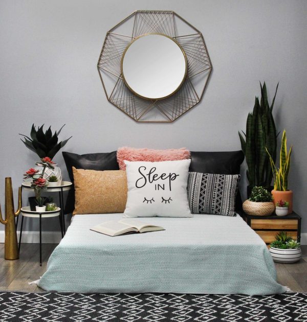 Modern Boho Black And White Stripe Lumbar Accent Pillow - Image 2