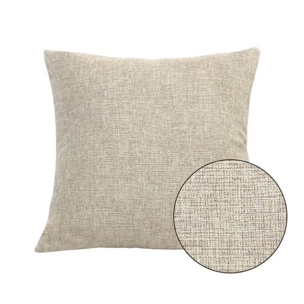 Beige Tweed Square Accent Pillow - Image 3