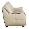 36" Elegant Beige Leather Loveseat - Image 4
