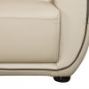 36" Elegant Beige Leather Loveseat - Image 5