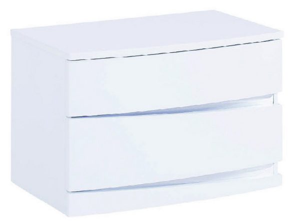 16.5" Exquisite White High Gloss Nightstand