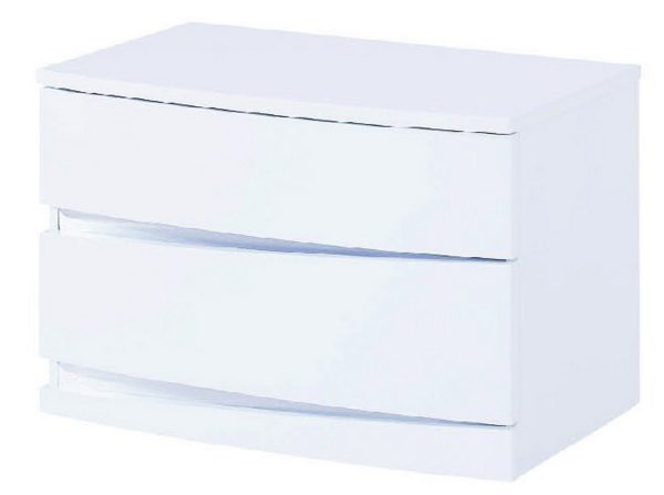 16.5" Exquisite White High Gloss Nightstand - Image 2