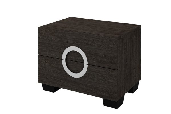 18" Refined Grey High Gloss Nightstand - Image 2