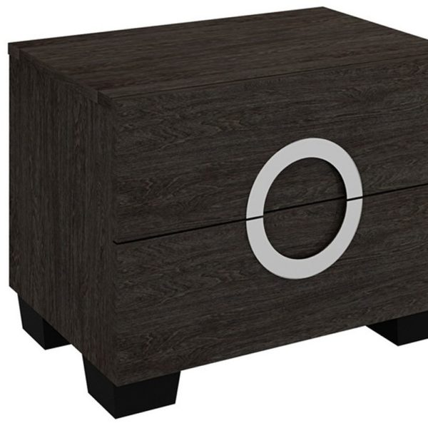 18" Refined Grey High Gloss Nightstand - Image 3
