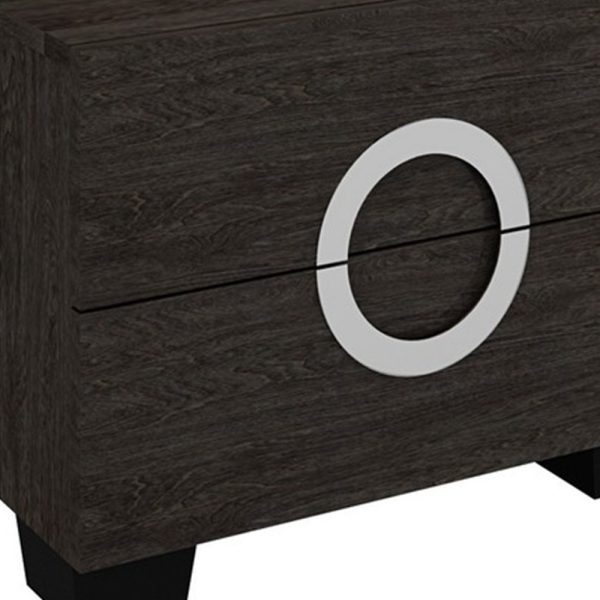 18" Refined Grey High Gloss Nightstand - Image 4