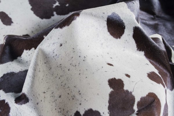 72" x 84" White and Chocolate Cowhide  Rug - Image 2