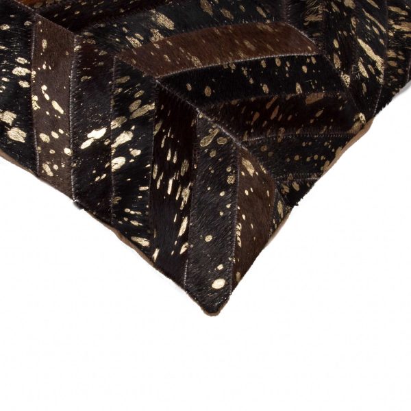18" x 18" x 5" Chocolate and Gold  Pillow - Image 2
