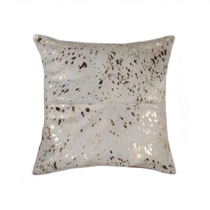 18" x 18" x 5" Natural and Gold  Pillow