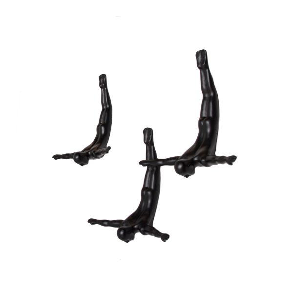 6.5" x 2.5" x 6.5" Wall Diver - Black 3-Pack - Image 2