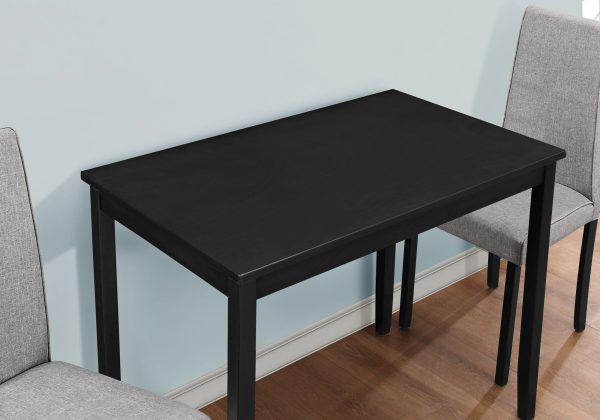68" x 75" x 102" Grey  Black  Solid Wood  Foam  Veneer  Linen  3pcs Dining Set - Image 2