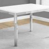 31.5" x 47.5" x 30" White Particle Board Metal  Dining Table - Image 2