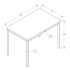 31.5" x 47.5" x 30" White Particle Board Metal  Dining Table - Image 3