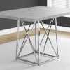 36" x 48" x 31" Grey  Particle Board and Chrome Metal  Dining Table - Image 2