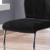 Two 77.5" Velvet Chrome Metal and Foam Dining Chairs - Image 3