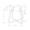 31" Chrome Metal and Clear Tempered Glass Dining Table - Image 3