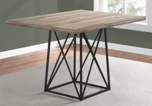 36" x 48" x 31" Dark Taupe  Particle Board  Metal  Dining Table - Image 2