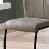 40.5" x 34.5" x 77.5" Taupe Black Foam Metal Polyester Dining Chairs 2pcs - Image 2