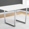 35.5" x 59" x 30.25" White Particle Board Metal  Dining Table - Image 2