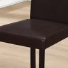 44.5" x 35.5" x 72" Cappuccino Foam Solid Wood Leather Look Dining Chairs 2pcs - Image 2