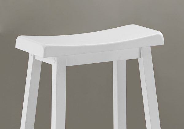 30.5" x 35" x 58" White Solid Wood Mdf Barstools 2pcs - Image 2