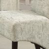 46" x 38" x 81" Beige Cappuccino Foam Particle Board Solid Wood Linen  Dining Chairs 2pcs - Image 2
