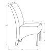46" x 38" x 81" Beige Cappuccino Foam Particle Board Solid Wood Linen  Dining Chairs 2pcs - Image 3