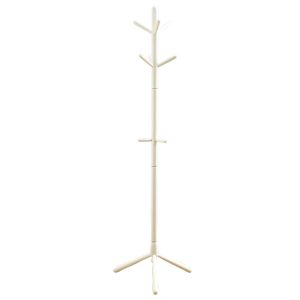 16.25" x 16.25" x 69" White Solid Wood  Coat Rack