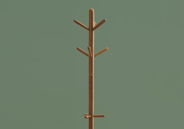 16.25" x 16.25" x 69" Oak Solid Wood  Coat Rack - Image 2