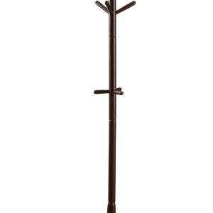 16.25" x 16.25" x 69" Cappuccino Solid Wood  Coat Rack