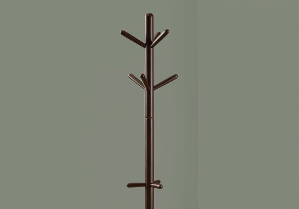 16.25" x 16.25" x 69" Cappuccino Solid Wood  Coat Rack - Image 2