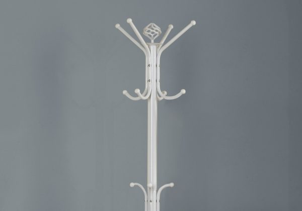 19" x 19" x 70" White  Metal  Coat Rack - Image 2