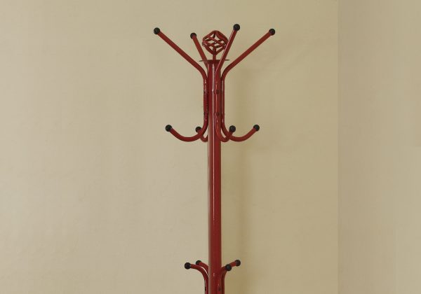 19" x 19" x 70" Red  Metal  Coat Rack - Image 2