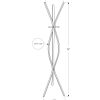 12" x 18" x 72" Silver  Metal  Coat Rack - Image 3