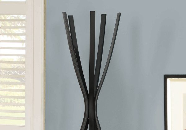 13.5" x 19.5" x 72.5" Black Metal  Coat Rack - Image 2