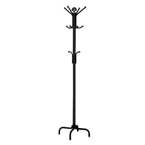 19" x 19" x 70" Black  Metal  Coat Rack